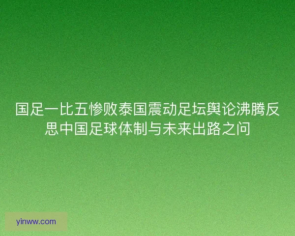国足一比五惨败泰国震动足坛舆论沸腾反思中国足球体制与未来出路之问