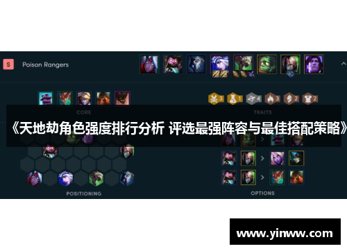 《天地劫角色强度排行分析 评选最强阵容与最佳搭配策略》